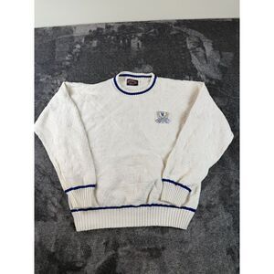 Vtg Nutmeg Mills University Of Kentucky Wildcats Knitted Embroidered Sweater L